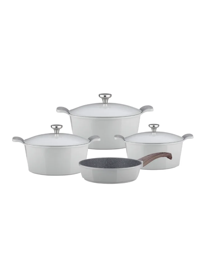 بارفيت طقم أواني طهي إسطنبول ألومنيوم مصبوب 7 قطع رمادي فاتح  15.5 x 37 x 60 سم XB-XS7GREY